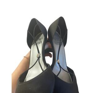 Vintage Leather Dainty Mootsies Tootsies Black Y2K Square Toe Heels